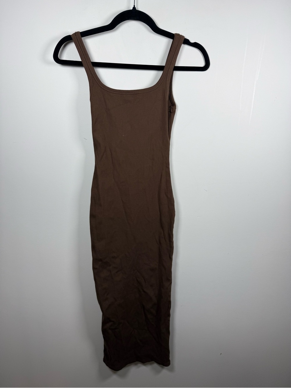 BUMPSUIT | Brown Ribbed Tank Maternity Dress Size S